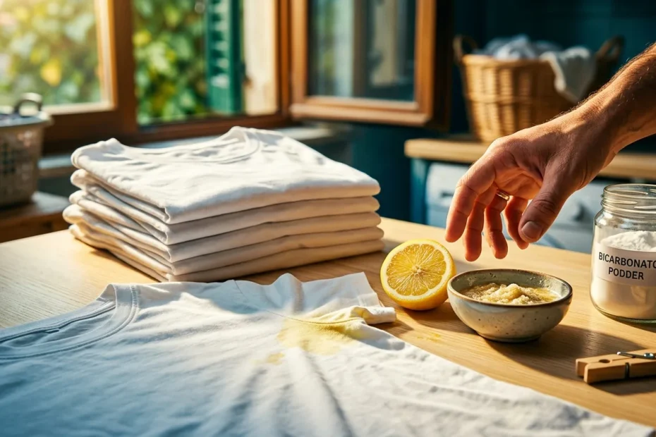 Il piccolo errore nel bucato che rovina le magliette bianche (e si risolve con un limone)