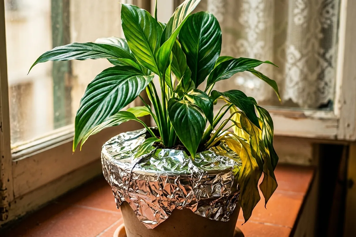 Il trucco con la stagnola per il tuo spatifillo che molti ignorano (e perché può rovinarsi senza accorgertene)