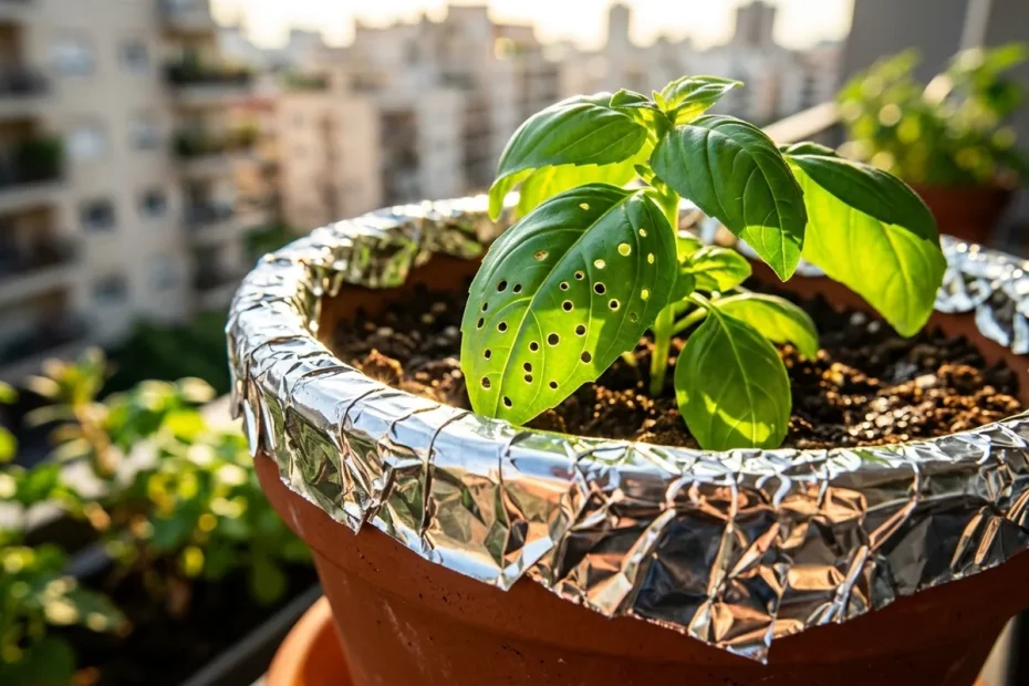 Questo trucco con il foglio di alluminio salva le tue piante (ma quasi nessuno lo usa bene)